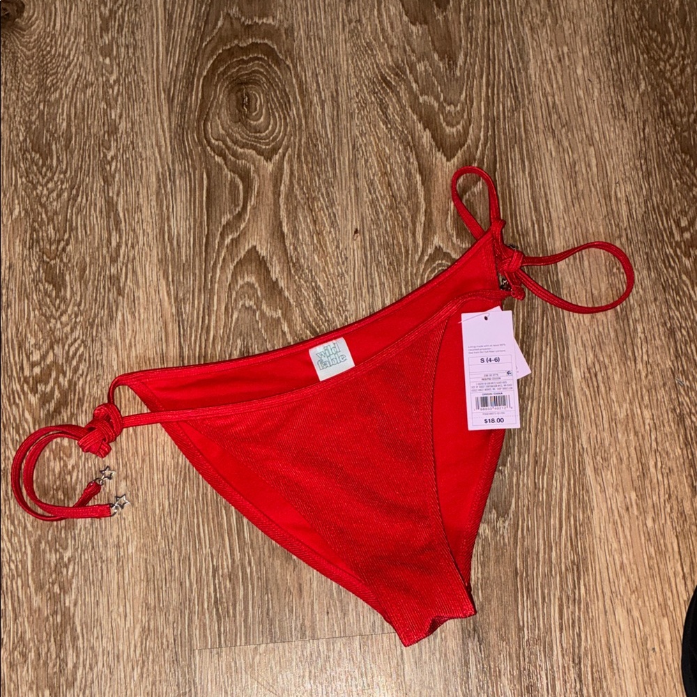 Wild Fable Red Side-Tie Bikini Bottom